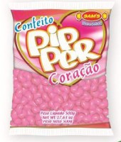 Confeito Pipper Morango Rosa 24x500g